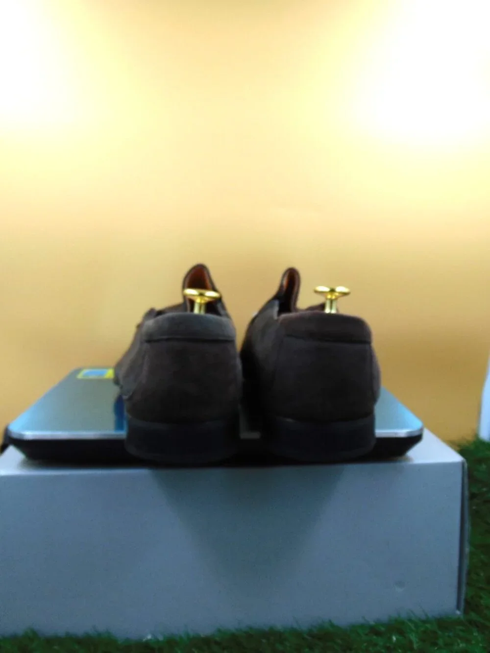 Umberto Pellegrini Dark Brown Suede Loafers Mens Size 12 Made in Italy